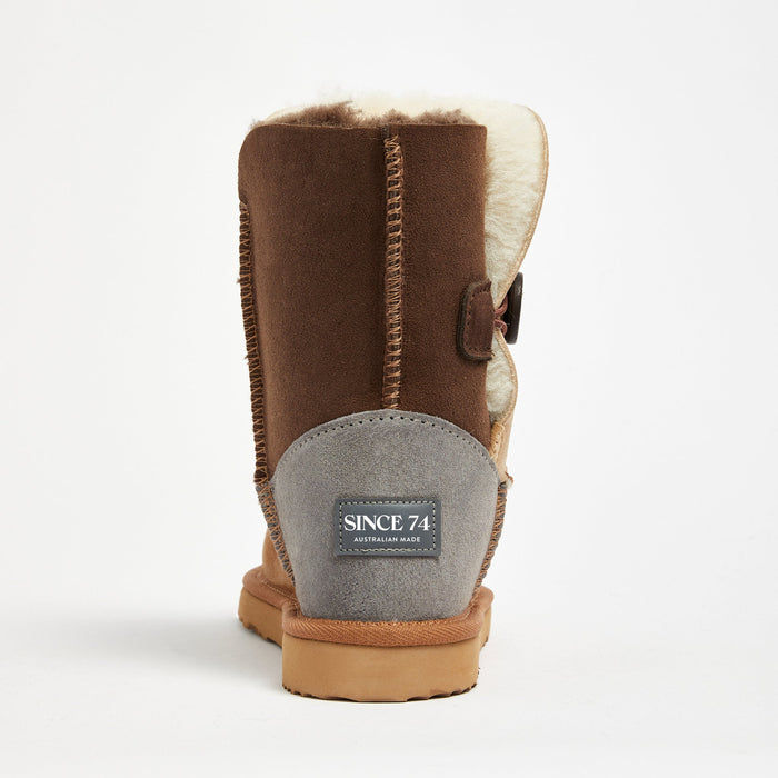 Women's Burleigh Button Tricolour Mid